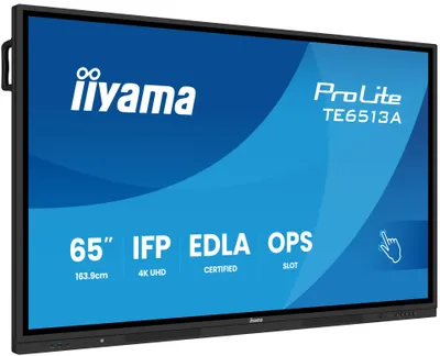 Immagine prodotto di iiyama TE6513A-B2AG, Schermo piatto interattivo, 163,8 cm (64,5"), 3840 x 2160 px, Wi-Fi, 24 ore su 24, 7 giorni su 7