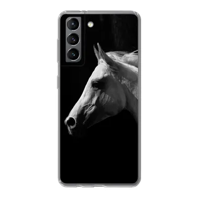 Produktbild von MuchoWow® Handyhülle Schutzhülle Hülle für Samsung Galaxy S21 Pferde - Tiere - Porträt Silikon Softcase Handy Hülle