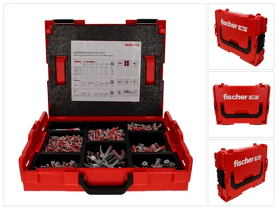 Obrázek produktu pro Fischer L-BOXX, Kulatý, 400 x DuoPower 6 x 30, 80 x DuoPower 6 x 50, 170 x DuoPower 8 x 40, 45 x DuoPower 8 x 65, 50 x..., 833 kusů