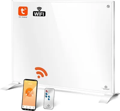 Produktbild von Infrarotheizung Infrarot Standgerät & Wandmontage Elektroheizung 350W mit Fernbedienung Thermostat & App-Steuerung Elektrisch Heizpaneel Heizung Konvektor Standfüße