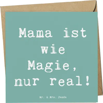Produktbild von Mr. & Mrs. Panda Grußkarte Spruch Magische Mama - Meeresbrise - Geschenk, Klappkarte, Liebe, Verwandte, anlasskarte, Fürsorge, Magie, Handarbeit, Realität, faltkarte