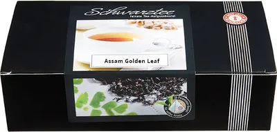 Produktbild von Schrader Schwarzer Tee Assam Golden Leaf, Teebeutel