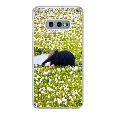 Produktbild von MuchoWow® Handyhülle Schutzhülle Hülle für Samsung Galaxy S10e Elefant - Wasser - Pflanzen - Grün - Natur - Tiere Silikon Softcase Handy Hülle - Handy