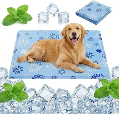 Produktbild von Famanu Kühlmatte für Hunde aus ungiftigem Gel - faltbar und kühlend für Haustiere