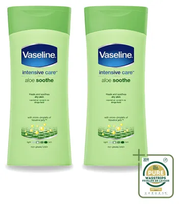 Productafbeelding van 2 x Vaseline Aloe Soothe Bodylotion - 200 ml - Voorraadverpakking - 2 stuks