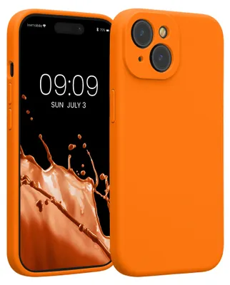 Produktbild von kwmobile Hülle kompatibel mit Apple iPhone 15 - Hülle Silikon gummiert - Handyhülle - Handy Case in Fruity Orange