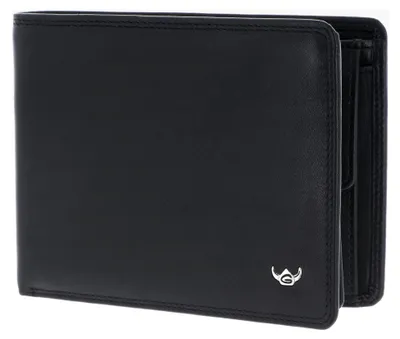 Produktbild von Leder Geldbörse Polo RFID Schutz Scheintasche Schwarz
