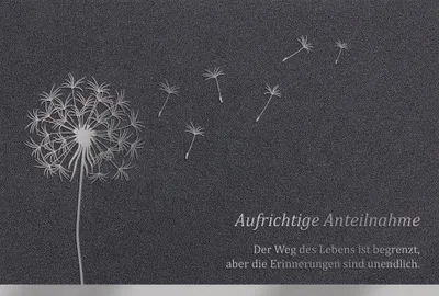 Produktbild von Trauer – Beileid - Kondolenzkarte im Format 11,5 x 17 cm mit