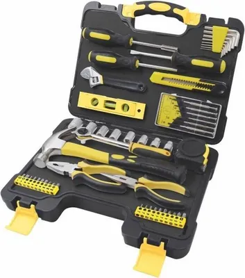 Zdjęcie produktu dla Zestaw narzędzi Fieldmann FDG 5008-53R, 53 elementy, Szczypce uniwersalne 6", Klucz z grzechotką 3/8", Walizka