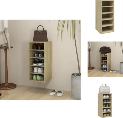 Obrázek produktu pro vidaXL Botník Sonoma dub 31,5x35x70 cm materiál na bázi dřeva - Botníky a skříně