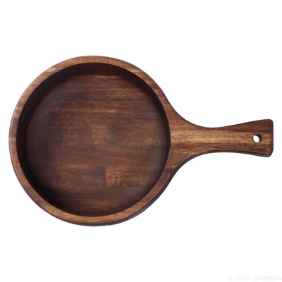 Obrázok produktu pre ASA Selection wood Drevená miska s rukoväťou hnedá