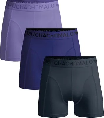 Produktbild von Muchachomalo Herren Boxershorts – 3er Pack – Baumwolle Stretch – Bequeme Unterwäsche – Größe L - U-SOLID1010-1264
