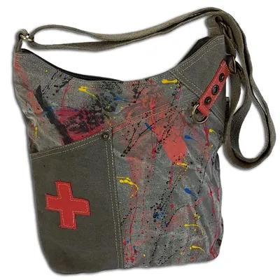 Produktbild von Sunsa Damen Umhängetasche. Hobo Tasche aus Canvas/Leinwand. Groß Vintage Stil Crossbody Bag. Vegane Tasche
