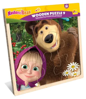 Produktbild von Lisciani - Holzpuzzle MASHA UND MICHKA - Für Kinder ab 1 Jahr - 9 Teile aus Holz