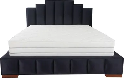 Produktbild von Casa Padrino Luxus Doppelbett Lila / Braun - Verschiedene Größen - Modernes Bett mit Matratze - Schlafzimmer Möbel