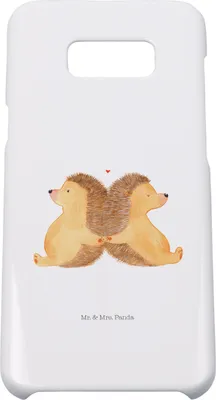 Produktbild von Mr. & Mrs. Panda Samsung Galaxy S8 plus Handyhülle  Igel händchenhaltend - Weiß - Geschenk, Love, Verknallt, Cover, Handy, Freundin, Große Liebe, Hochzeit, Hülle, Case
