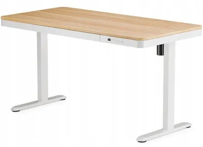 Immagine prodotto di Scrivania regolabile in altezza Q3M-1407-EUV3, 140 x 70 cm, bianco/acero
