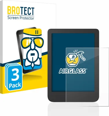 Produktbild von 3x BROTECT Schutzglas für Tolino Shine 4 / 5 / 5 Color 2024 Schutzfolie Panzer Folie Glas Display Schutz klar