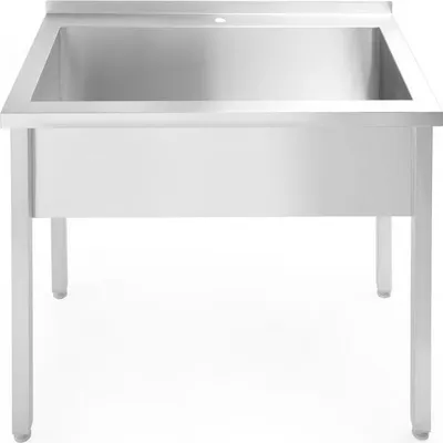 Produktbild von HENDI Einzespültisch Budget Line - geschraubt, Tiefe 600 mm, Budget Line, 800x600x(H)850mm