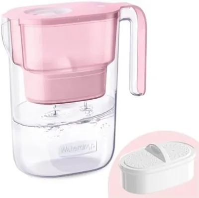 Produktbild von PolkaHome® Elfin NSF-er 2,5L Wasserfilterkrug – reduziert Blei, Fluorid, Chlor, BPA-frei, Rosa