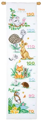 Produktbild von Vervaco Kreuzstich Stickpackung "Australische Tiere", Zählmuster, 18x70cm