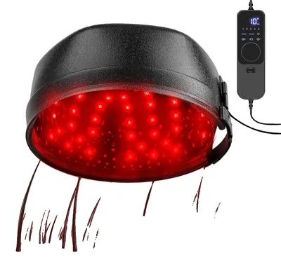 Produktbild von Laserhaube für Haarwachstum, Dualwellen-Therapie, verstellbare Komfortmodi, schwarz