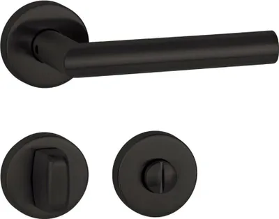 Produktbild von FELGNER Rosetten-Garnitur Como II (Lochung: WC, Oberfläche: schwarz matt) Lochung: WC Oberfläche: schwarz matt