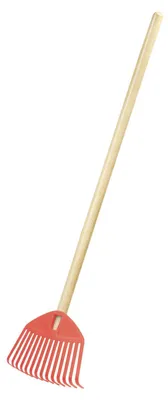 Obrázok produktu pre Prosperplast s.r.o. Detské hrable FOCUS BABY koralové, drevená násada 71 cm