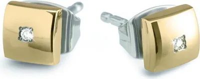 Produktbild von Boccia Titan Damen Ohrstecker goldplattiert mit Brilliant 05