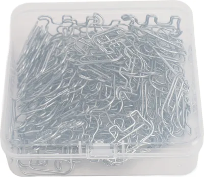 Productafbeelding van 100 stuks paperclips, schattige olifantvorm, roestvrij staal, met opbergdoosje, zilverkleurig, geschikt voor fotomarkeringen