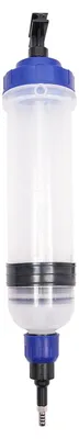 Obrázok produktu pre Odsávačka tekutín – ručná striekačka – objem 1,5 l – materiál PP – prečerpávanie oleja/vody/paliva – adaptér hadice 40 cm – priehľadná