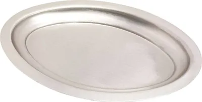 Produktbild von Oval 16x9,5cm Kerzenteller Messing Vernickelt Kerzenhalter Untersetzer Tablett