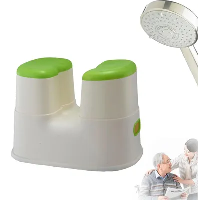 Immagine prodotto di Omgoods - Sedia da doccia pieghevole con seduta a forma di U, ideale per anziani