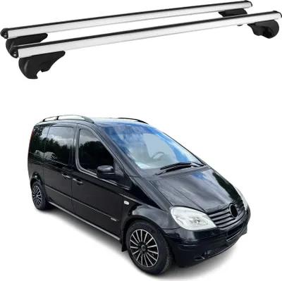 Image de Barres de toit Transversales pour Mercedes Vaneo 2002-2005 Aluminium Argent