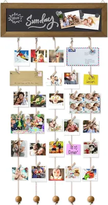 Produktbild von Kunstfotowand - Holz - Collage - 5 Stücke - Beige - Holz