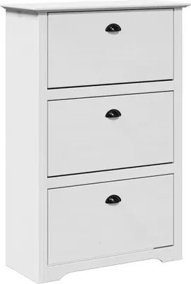 Image de Étagère à chaussures BODO blanc 80x35x118 cm