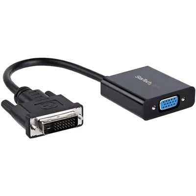 Zdjęcie produktu dla StarTech.com DVI2VGAE, 0,19 m, 1920 x 1080 px, 720p, 1080p, Czarny, Aktywny konwerter video, 0 - 60 °C