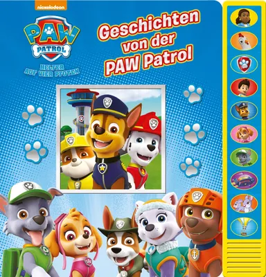 Produktbild von Phoenix International|PI kids PAW Patrol - Geschichten von der PAW Patrol - Pappbilderbuch zum Vorlesen - Soundbuch mit 10 lustigen Geräuschen f