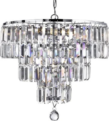 Obrázek produktu pro Klasický lustr Empire Steel Chrome Glass 5 světel E14
