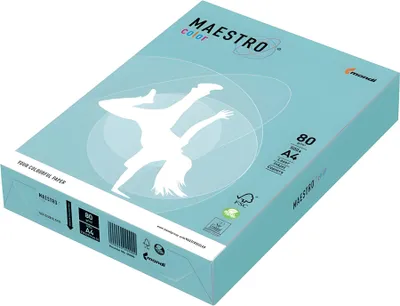 Produktbild von Kopierpapier Maestro Color DIN A4, 80 g/qm, mittelblau, 500 Blatt