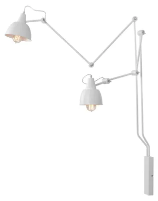 Zdjęcie produktu dla Kinkiet AIDA biały 2xE27x60W metal wym:190x150x90cm IP20 Aldex
