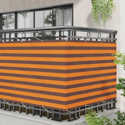 Produktbild von Möbel Balkonsichtschutz - Orange - CLORIS Balkonsichtschutz Orange und Braun 120x200 cm,0.618 Kg - 182538