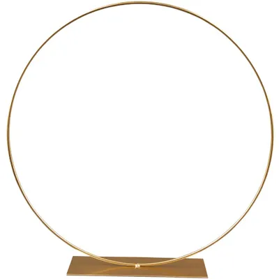 Immagine prodotto di Anello in metallo con base per decorazione da tavolo in oro 25 cm