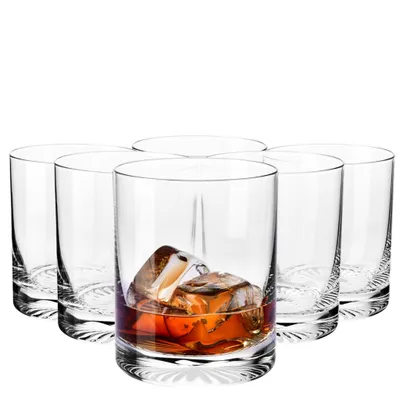 Produktbild von KROSNO Mixology Whiskygläser mit geprägtem Boden, 6er-Set, 300 ml
