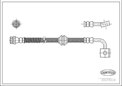 Produktbild von CORTECO 19033010 Bremsschlauch Vorne für KIA CARNIVAL I (UP)