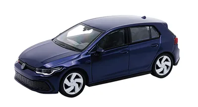 Produktbild von Volkswagen Golf 8 GTI aus Metall Modellauto VW mit Rückzugmotor Modell Auto Spielzeugauto 49 (Blau-Metallic)