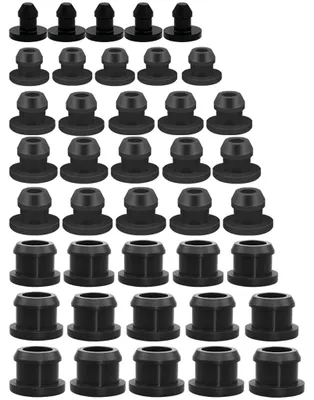 Silikon-Stopfen 40-tlg., 4–10 mm, schwarz, für Bohrungen