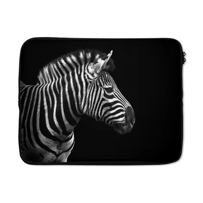Produktbild von MuchoWow® Laptop Hülle 15 Zoll Zebra - Schwarz - Weiß - Porträt - Tiere Laptoptasche - Laptoptasche - Sleeve - Rundum-Schutz
