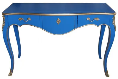 Image de Casa Padrino Console de table bleu / or style antique Console de meubles baroques