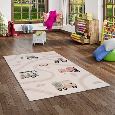 Produktbild von Kinder Teppich Happy Kids Baustelle, Größe:120x170 cm
